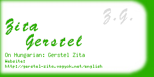 zita gerstel business card